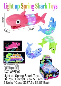 Light Up Spring Shark Toy